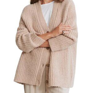 Jenni Kayne Cream Beige Cocoon Cardigan Wool Blend Cabin Cozy Size XL